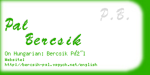 pal bercsik business card